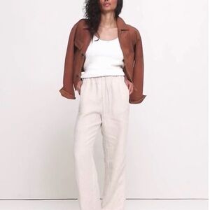 Banana Republic The Getaway straight leg linen pants M